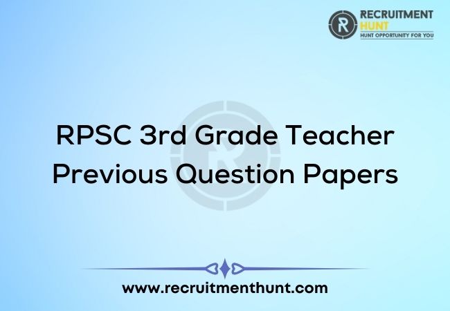 RPSC 3rd Grade Teacher Previous Question Papers