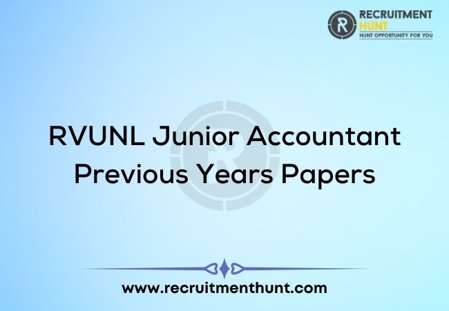 RVUNL Junior Accountant Previous Years Papers