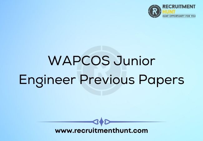 WAPCOS Junior Engineer Previous Papers
