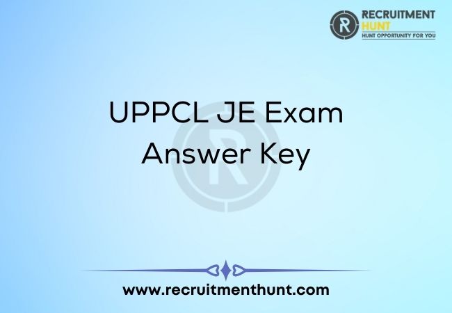 UPPCL JE Exam Answer Key