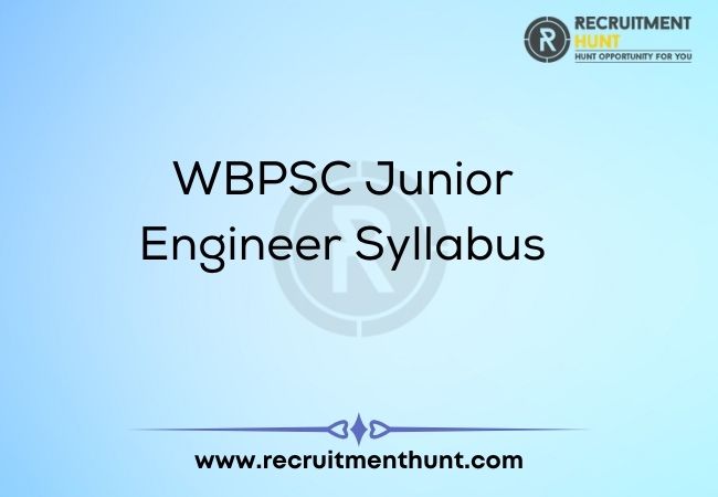 WBPSC Junior Engineer Syllabus